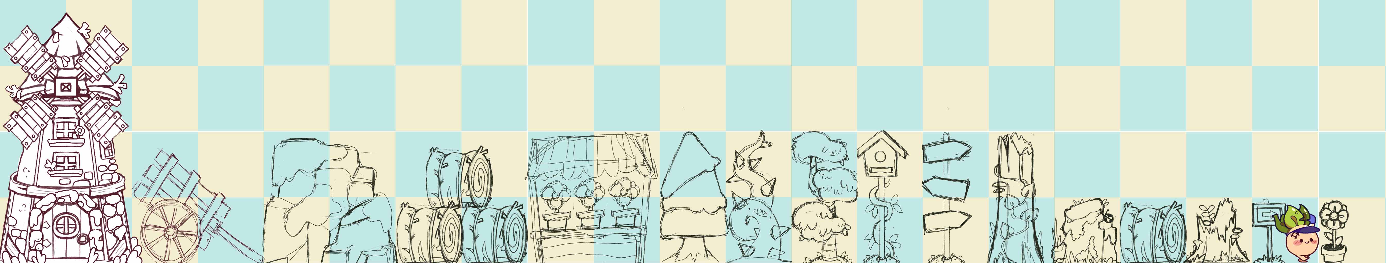 A work in progress view of all the obstacles!