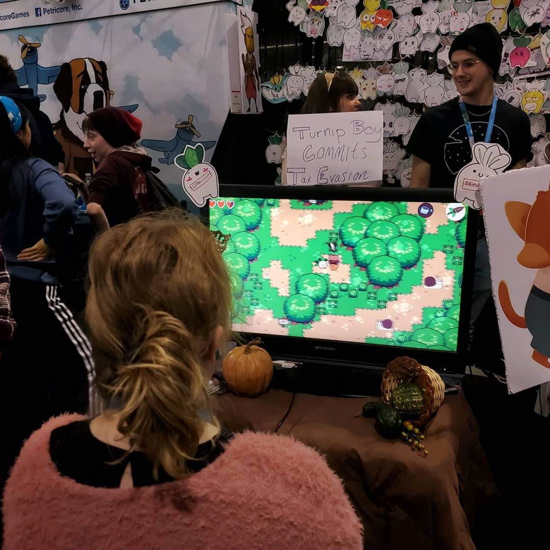 The Turnip Boy booth at PAX East!